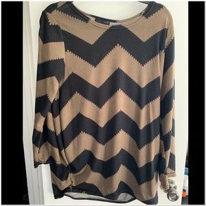 Pre owned Lady’s world Women’s Tunic, Free size, Tan and black color